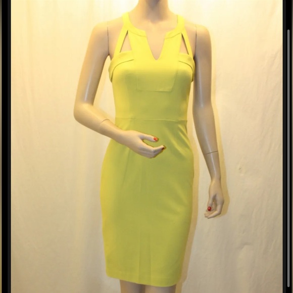 BCBG MaxAzria Macie cocktail dress.  Dark Lime.  Size 4 - Picture 1 of 11